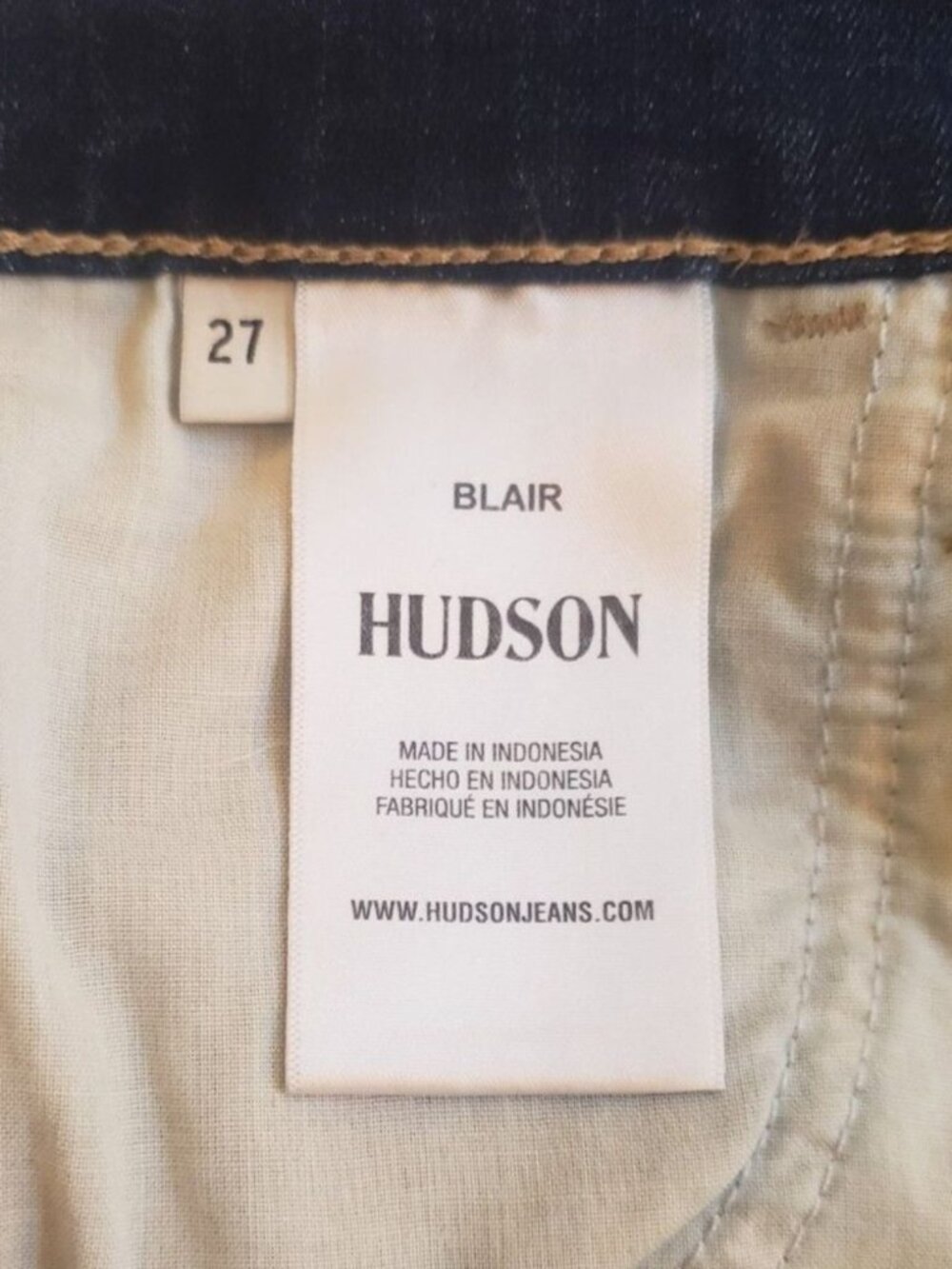 Hudson - Women - Blair Jeans - High Rise - Bootcut - Dark Blue - Size 27 - Picture 7 of 8